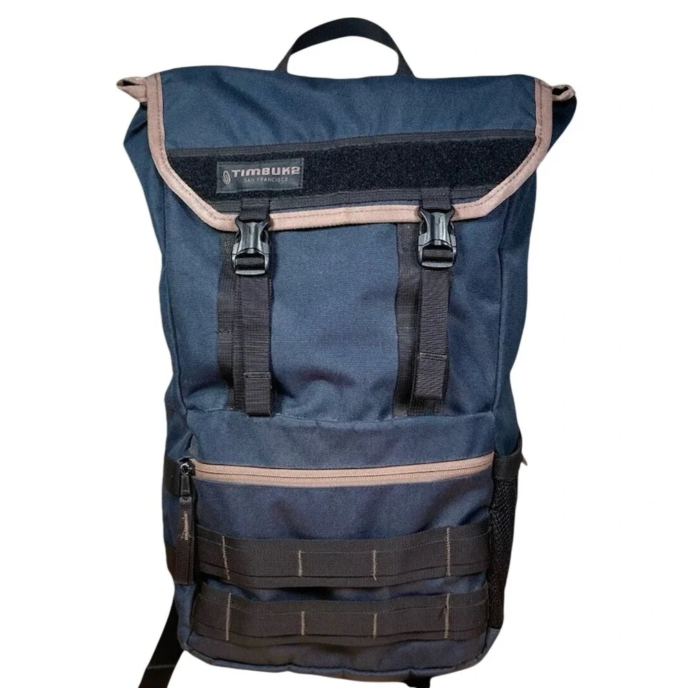 Timbuk2 Rogue Backpack Navy Gray‎ Roll Top Commuter Laptop Travel Bag
